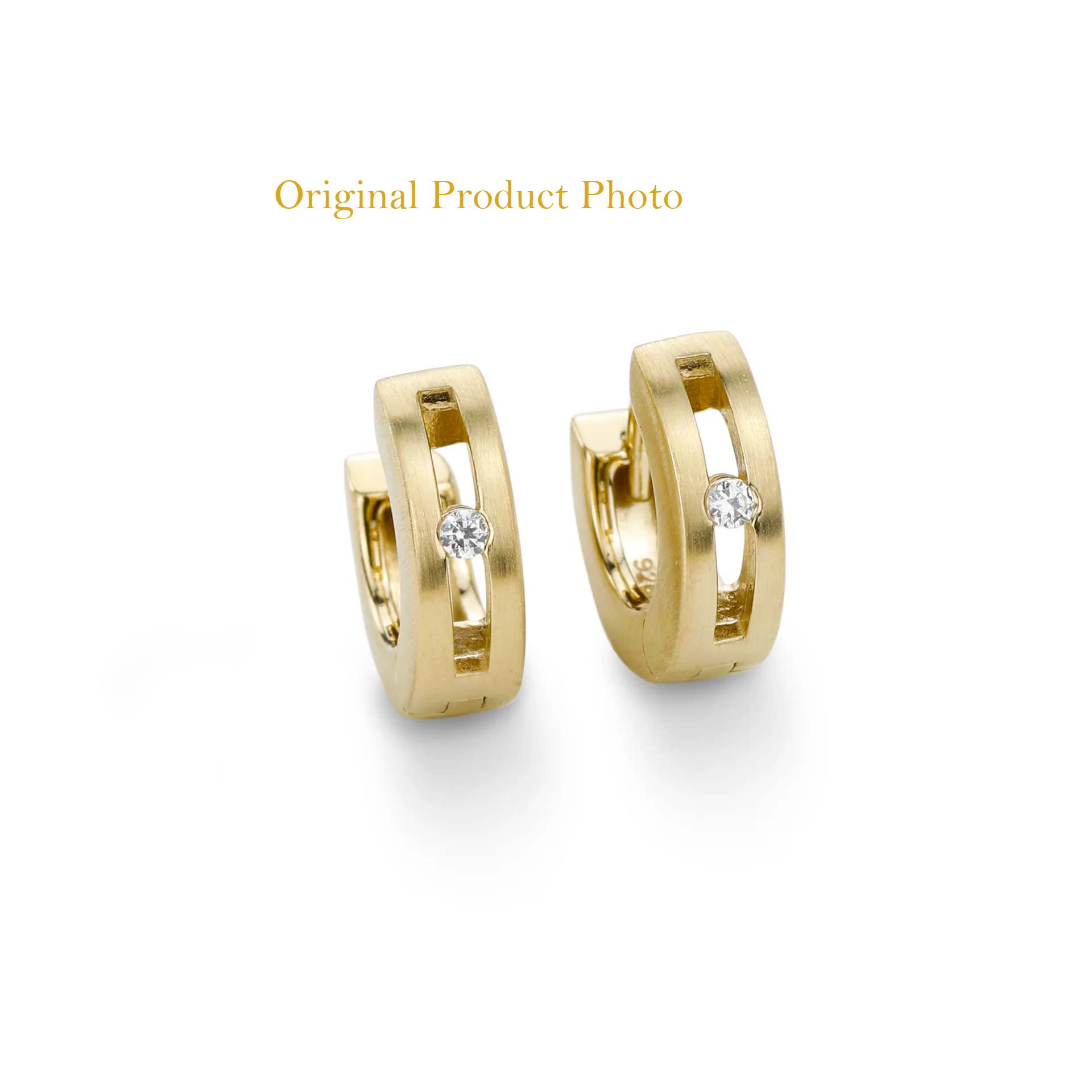 Aurora’s Halo Earrings Gold – luxury gold hoop earrings with diamond accent for women