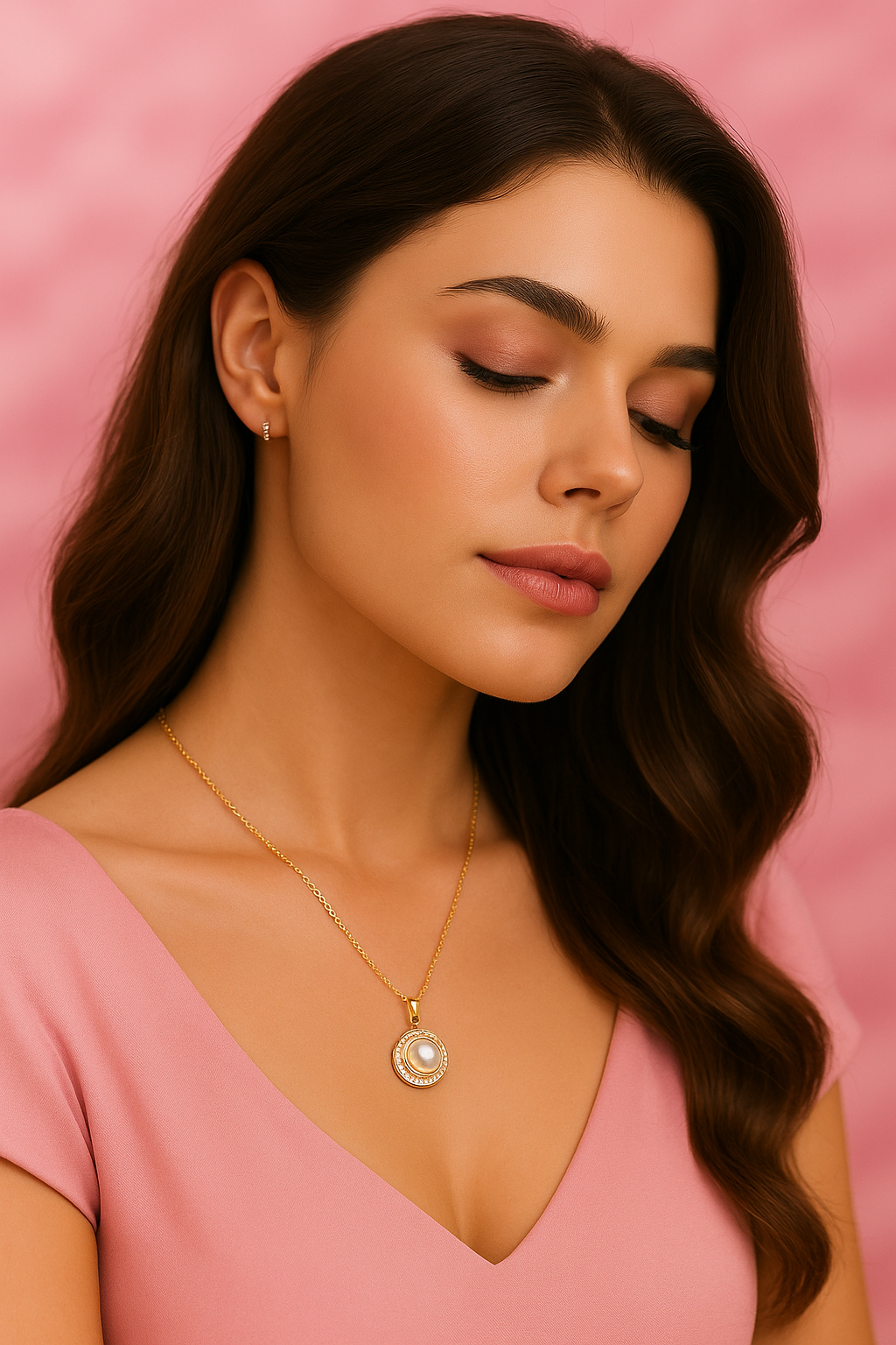 Celestia Design Eternity Necklace in Gold