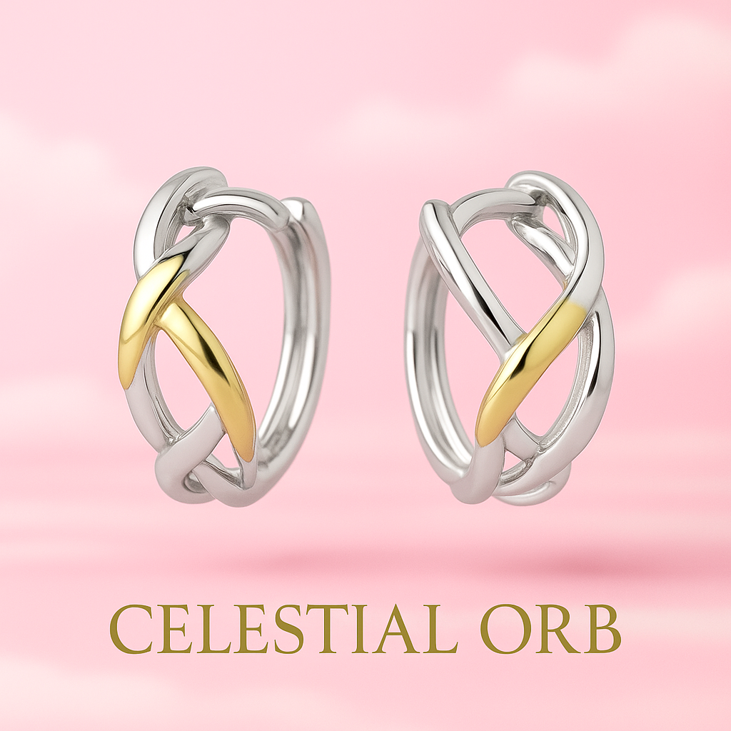 Celestia Design – Earrings Eternity Set Silver Gold