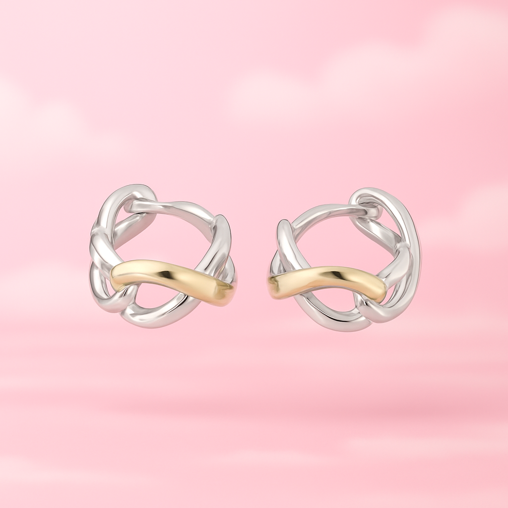 Celestia Design – Earrings Eternity Set Silver Gold