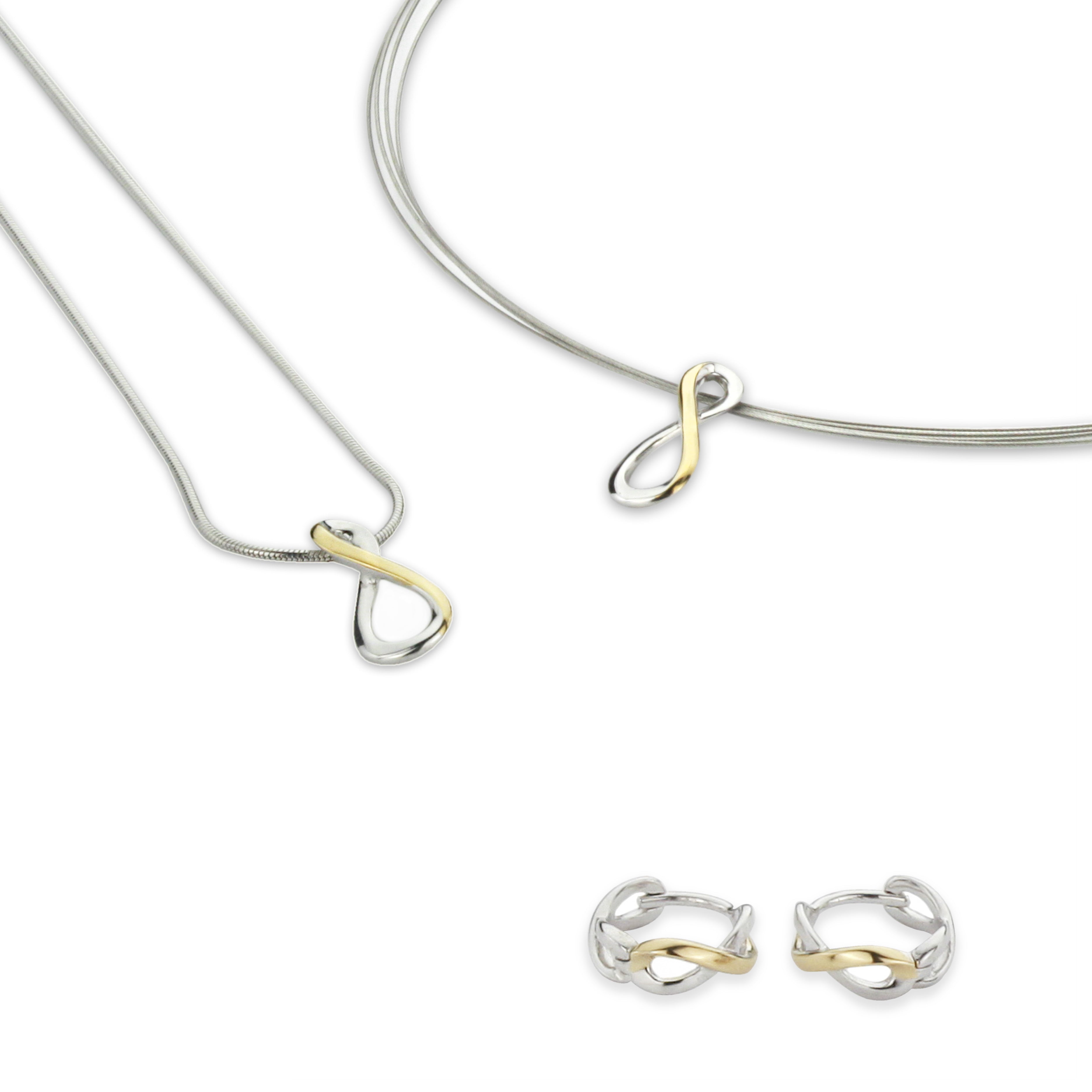 Celestia Design – Collier Eternity Set Silver Gold