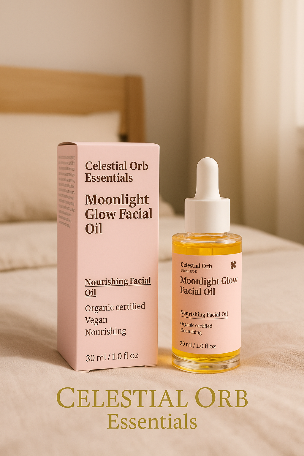 Organic vegan facial oil – nourishing skincare oil for glowing and hydrated skin